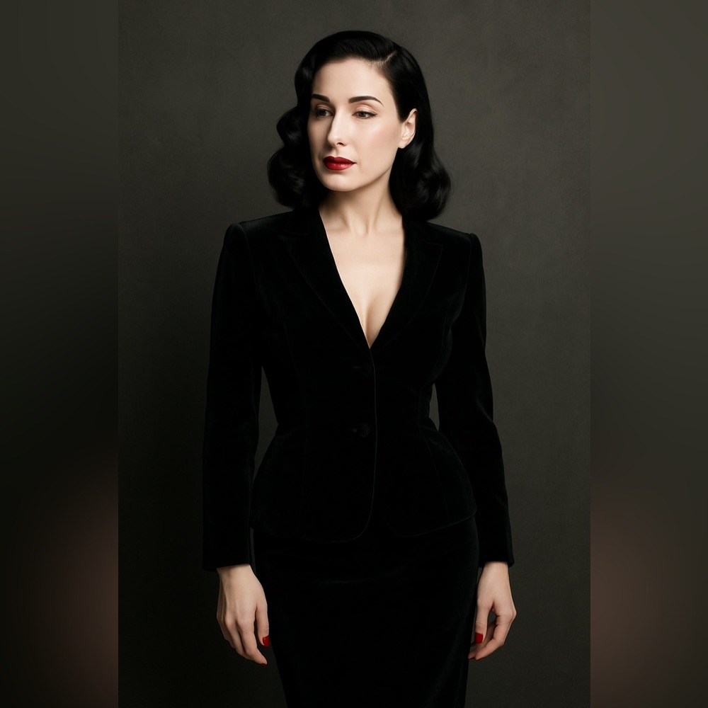 3 for $15 Vintage Badgley Mischka Black Jacket and Skirt Set